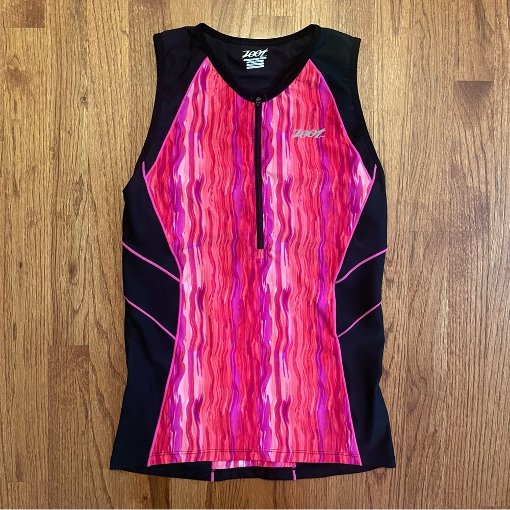 Zoot Women's Pink and Black Sleeveless Top